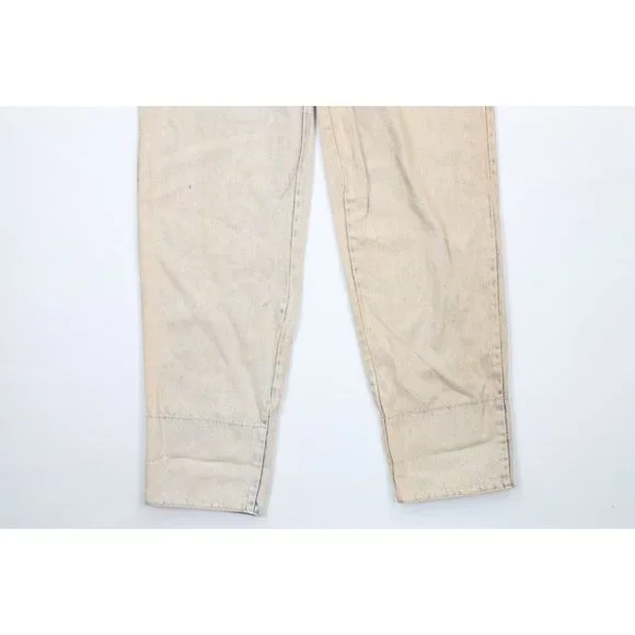 NOS Vtg 90s Streetwear Mens 31x34 Stonewashed Rainbow Baggy Fit Flip Cuff Jeans